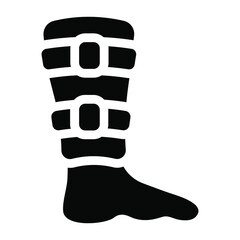 
Solid vector design of leg brace icon
