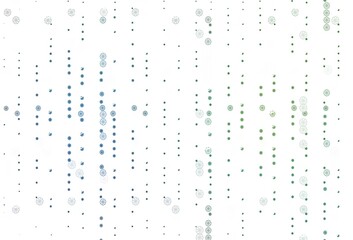 Light Blue, Green vector texture with colored snowflakes.