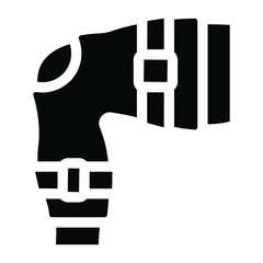 
Solid vector design of leg brace icon
