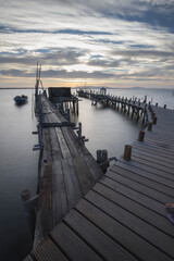 Obraz premium Puertos palafitos de madera de Carrasqueira, Comporta, Alentejo.