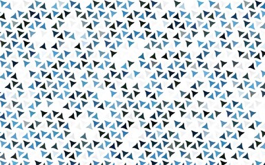 Light BLUE vector seamless background with triangles.