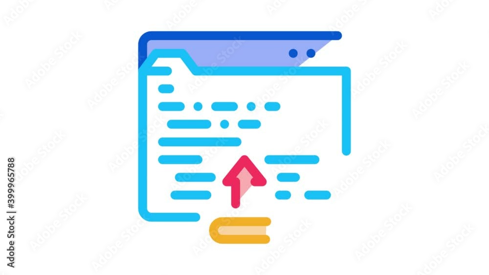 Poster correction of mistakes in text icon animation. color correction of mistakes in text animated icon on
