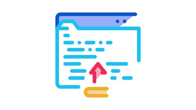 correction of mistakes in text Icon Animation. color correction of mistakes in text animated icon on white background
