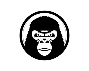 Gorilla head inside the circle