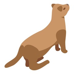 Domestic mink icon. Isometric of domestic mink vector icon for web design isolated on white background