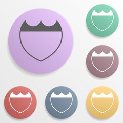 Police station badge color set icon. Simple glyph, flat vector of map icons for ui and ux, website or mobile application