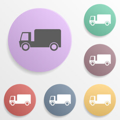Parking lot for freight badge color set icon. Simple glyph, flat vector of map icons for ui and ux, website or mobile application