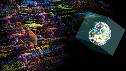Quantum computer in the cube futuristic technology digital layer dimension holographic process and analysis for big