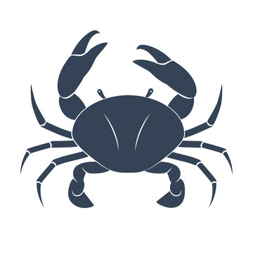 Black Cancer vector icon. Illustration of an astrology sign. Zodiac astrology sign depicting crab arthropod animal. crustaceans flat design character.