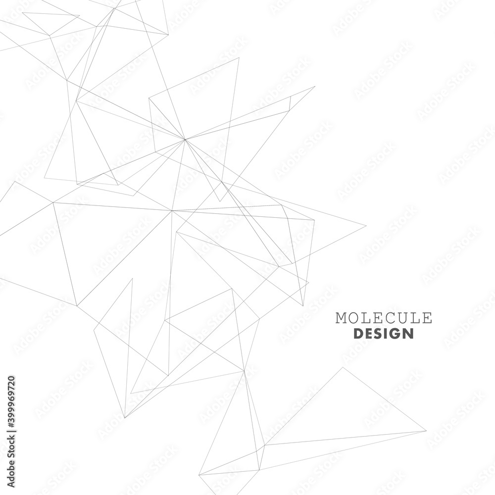 Poster Vector connect hexagons structure design. Modern background