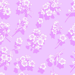 Seamless floral pattern, from sakura flowers.