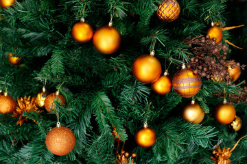 Close up of christmas tree and festive details