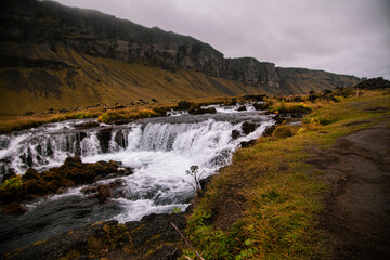 waterfall in the mountains