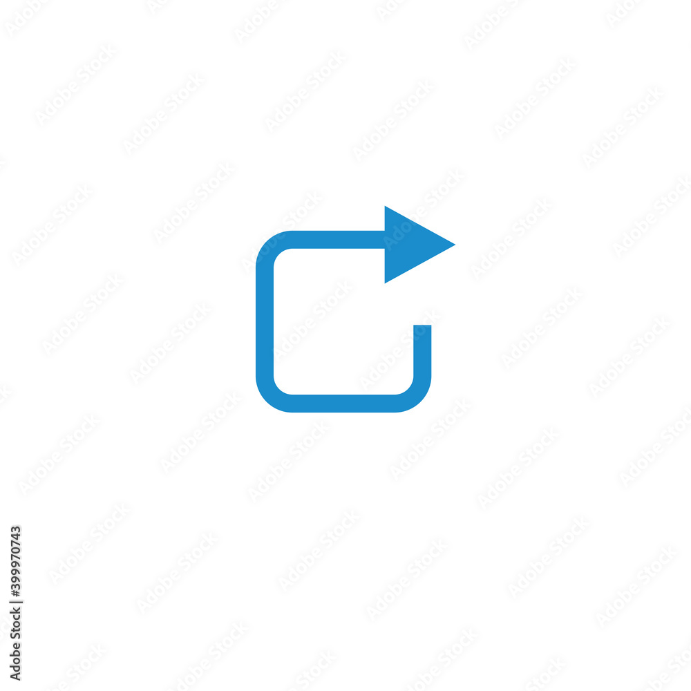 Fototapete Arrow icon isolated on background. Trendy vector symbol. Arrow icon in flat style. Creative arrow template for web site, app, graphic design, ui and logo. Arrow vector symbol