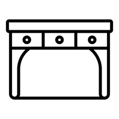 Room small table icon. Outline room small table vector icon for web design isolated on white background