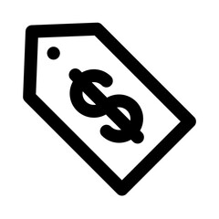 Dollar money label icon
