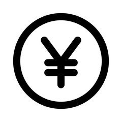 Obraz premium Yen coin money icon