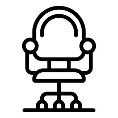 Recruiter chair icon. Outline recruiter chair vector icon for web design isolated on white background