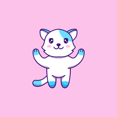 Obraz premium Cute cat showing cute arms