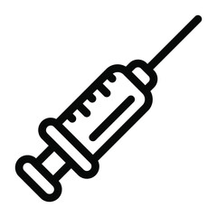 
An icon of a syringe in solid style
