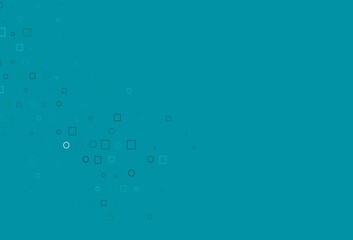 Light BLUE vector background with circles, rectangles.