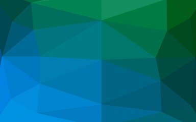 Obraz premium Light Blue, Green vector shining triangular template.