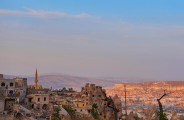 Fototapeta premium A beautiful view from Uchisar - Cappadocia in Turkey