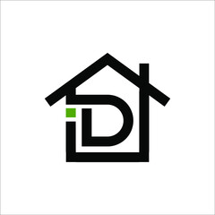 Letter ID Home logo design