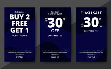 Flash sale discount banner template promotion, end of season special offer banner, template design for media promotions and social media promo, vector illustration.