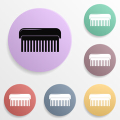 Scallop badge color set icon. Simple glyph, flat vector of wash icons for ui and ux, website or mobile application