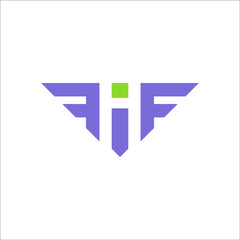 IF Letter logo design
