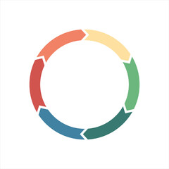 Circle arrow for infographic icons. Vector illustration