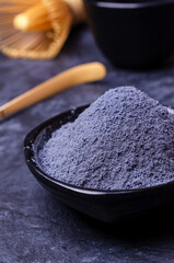 Traditional blue tea powder