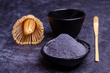 Traditional blue tea powder