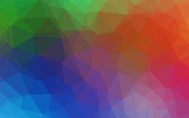 Fototapeta premium Light Multicolor, Rainbow vector triangle mosaic template.
