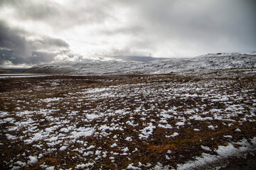 snow covered mountains