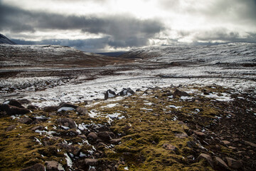 snow covered mountains