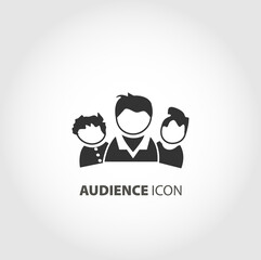 target audience isolated vector icon, business element