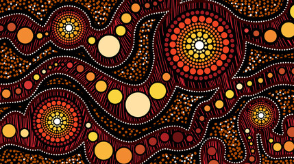 Aboriginal art vector connection background