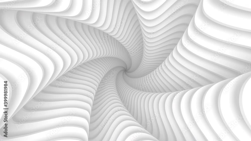 Poster abstract twisted tunnel constructed with rounded star shape. infinite motion through spiral corridor