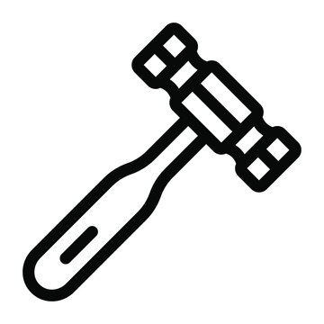 
An editable icon of reflex hammer in solid design
