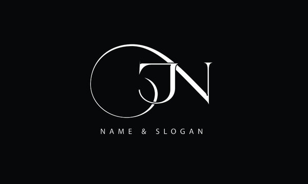 NJ, JN, N, J abstract letters logo monogram