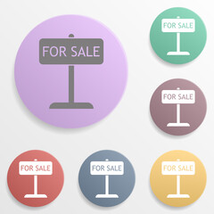 Tablet for sale badge color set icon. Simple glyph, flat vector of web icons for ui and ux, website or mobile application