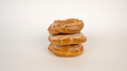 Custard cakes donut with cottage cheese.