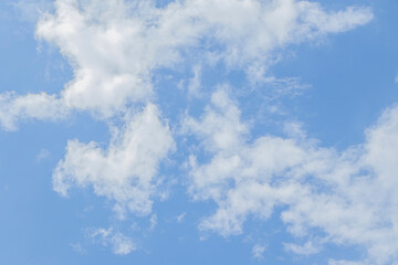 Spindrift clouds. Blue sky with white clouds. Sky background