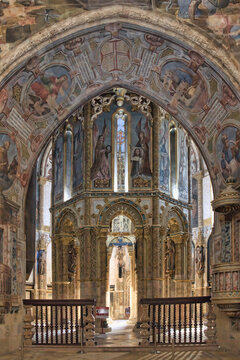 Charola, Templar round Church, Castle and Convent of the Order of Christ (Convento do Cristo), UNESCO World Heritage Site, Tomar, Santarem district, Portugal