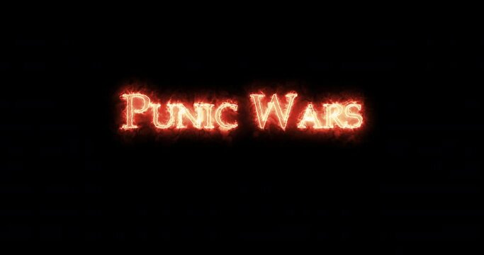 Punic Wars written with fire. Loop