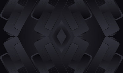 Black abstract background with geometric shapes.