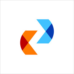 Z overlapping logo design