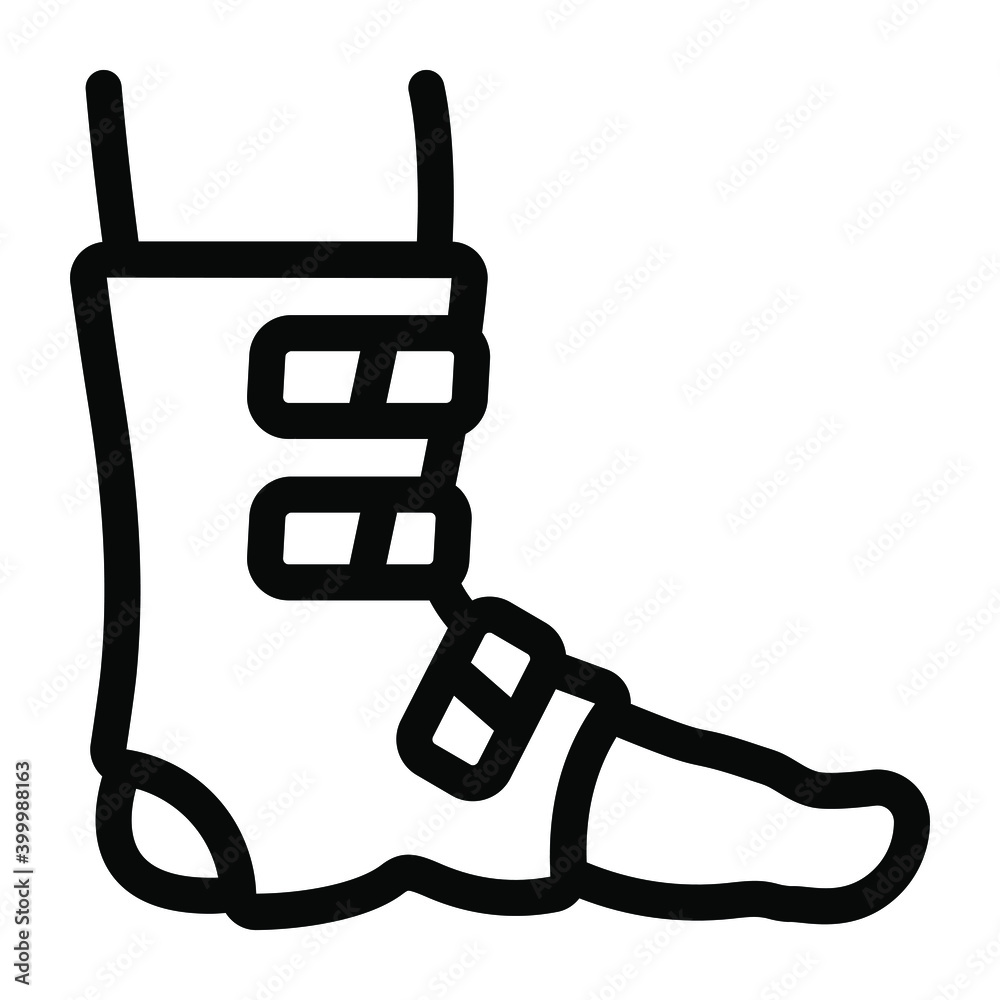 Canvas Prints 
Solid vector design of leg brace icon
